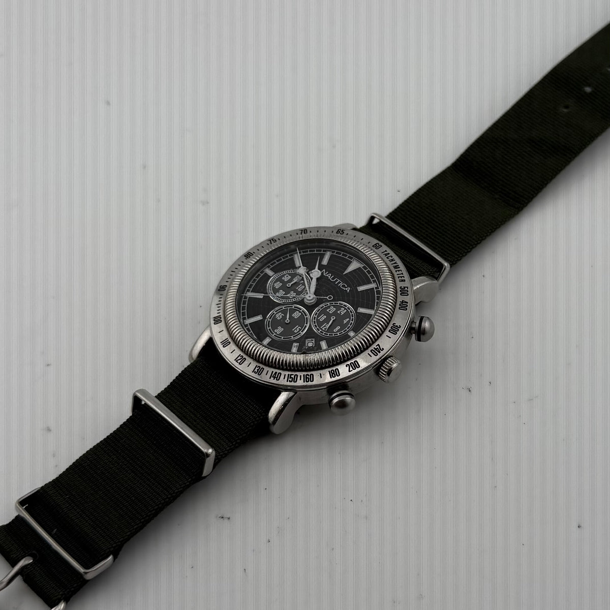 Nautica Men’s Dark Green Dial Quartz Chronograph Tachymeter 48mm Watch (Fully Tested and working)- £60.00