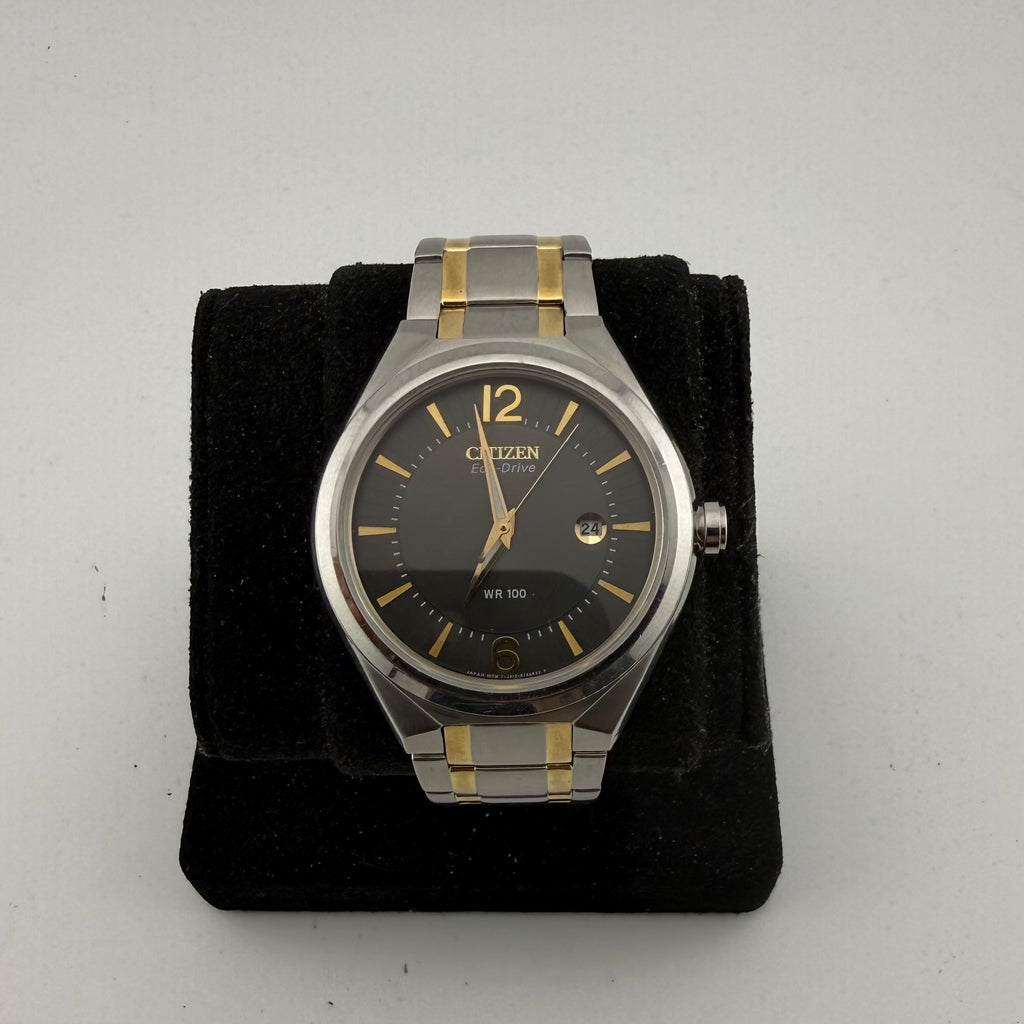 Citizen Eco-Drive J810-S094534 Two-Tone Black Dial 100M Watch – Full Set with Original 2016 Receipt- £130.00