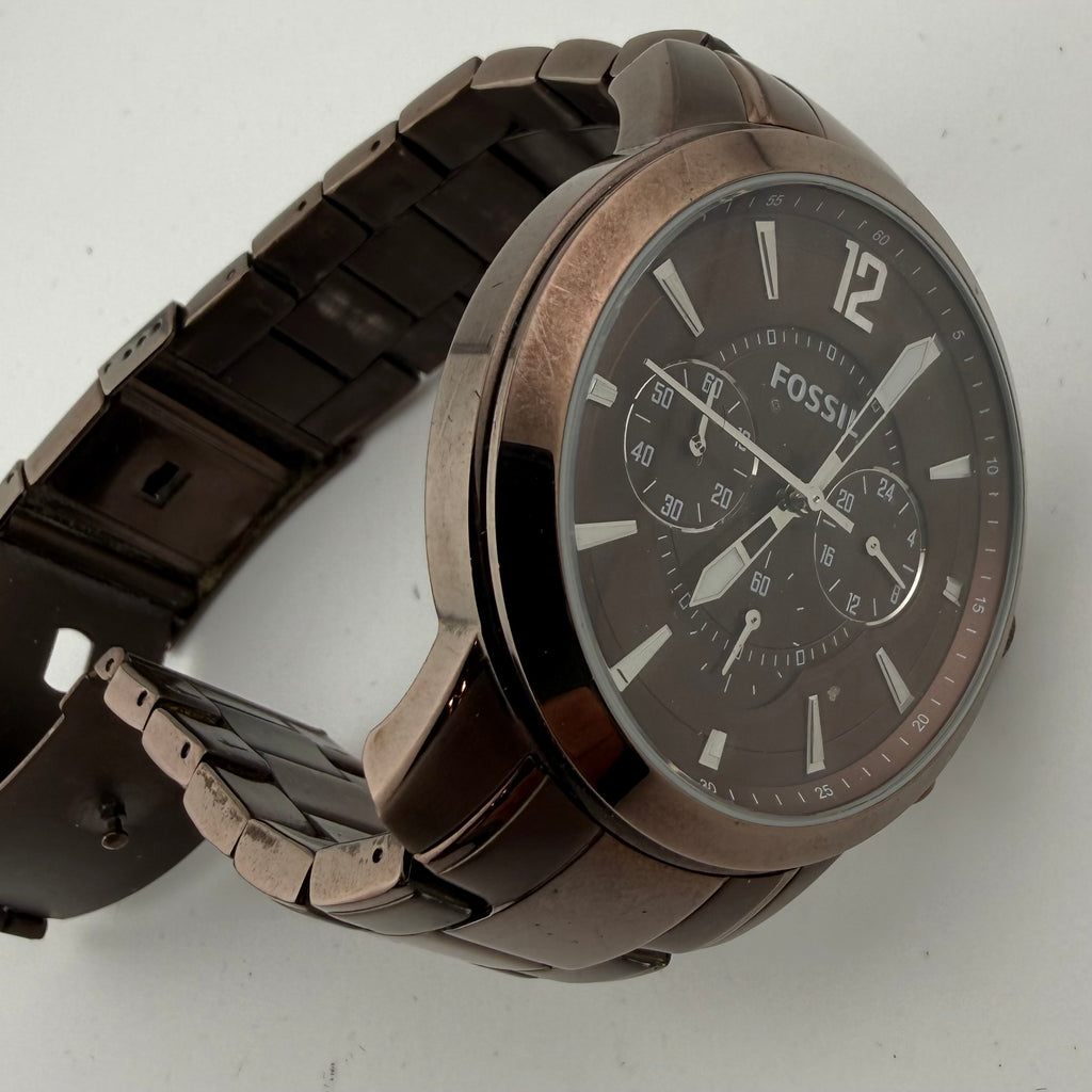 Fossil FS4608 Gents Brown Chronograph Watch Fully Tested and Working- £50.00
