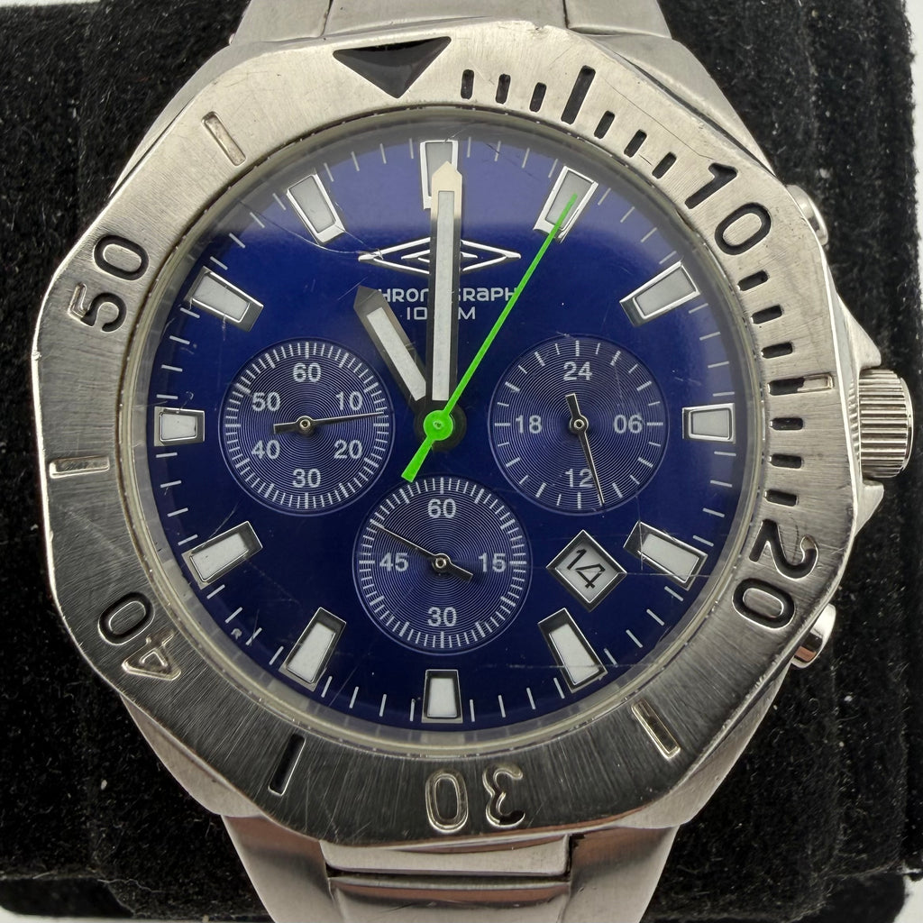 Umbro U356 Gents Blue Dial Quartz Chronograph 100M  Watch Fully Tested and Working- £30.00
