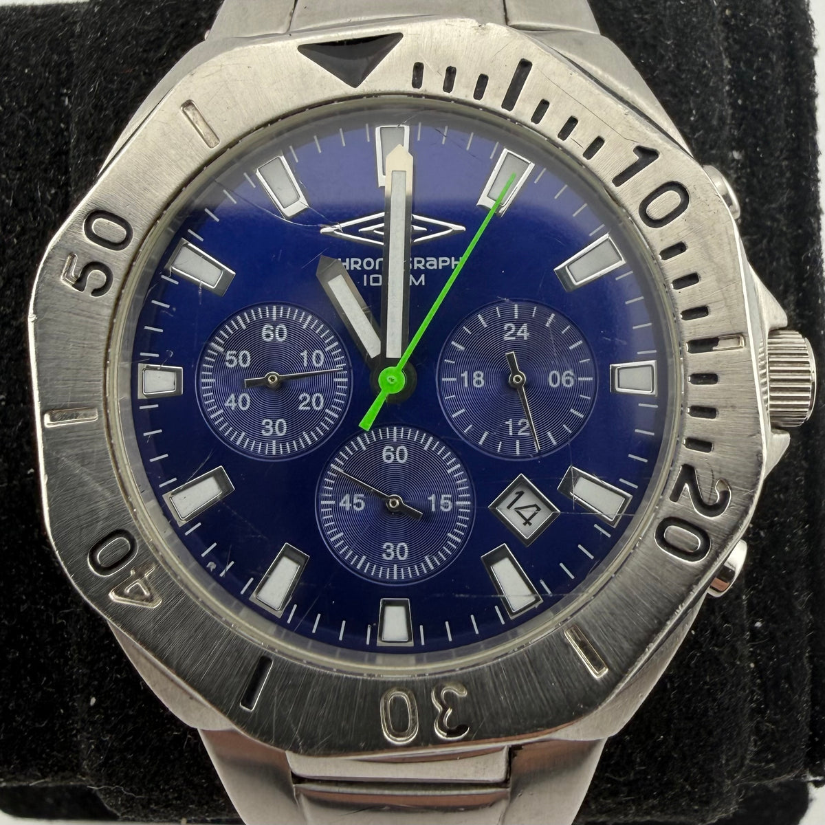 Umbro U356 Gents Blue Dial Quartz Chronograph 100M  Watch Fully Tested and Working- £30.00