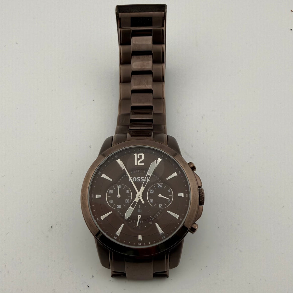 Fossil FS4608 Gents Brown Chronograph Watch Fully Tested and Working- £50.00