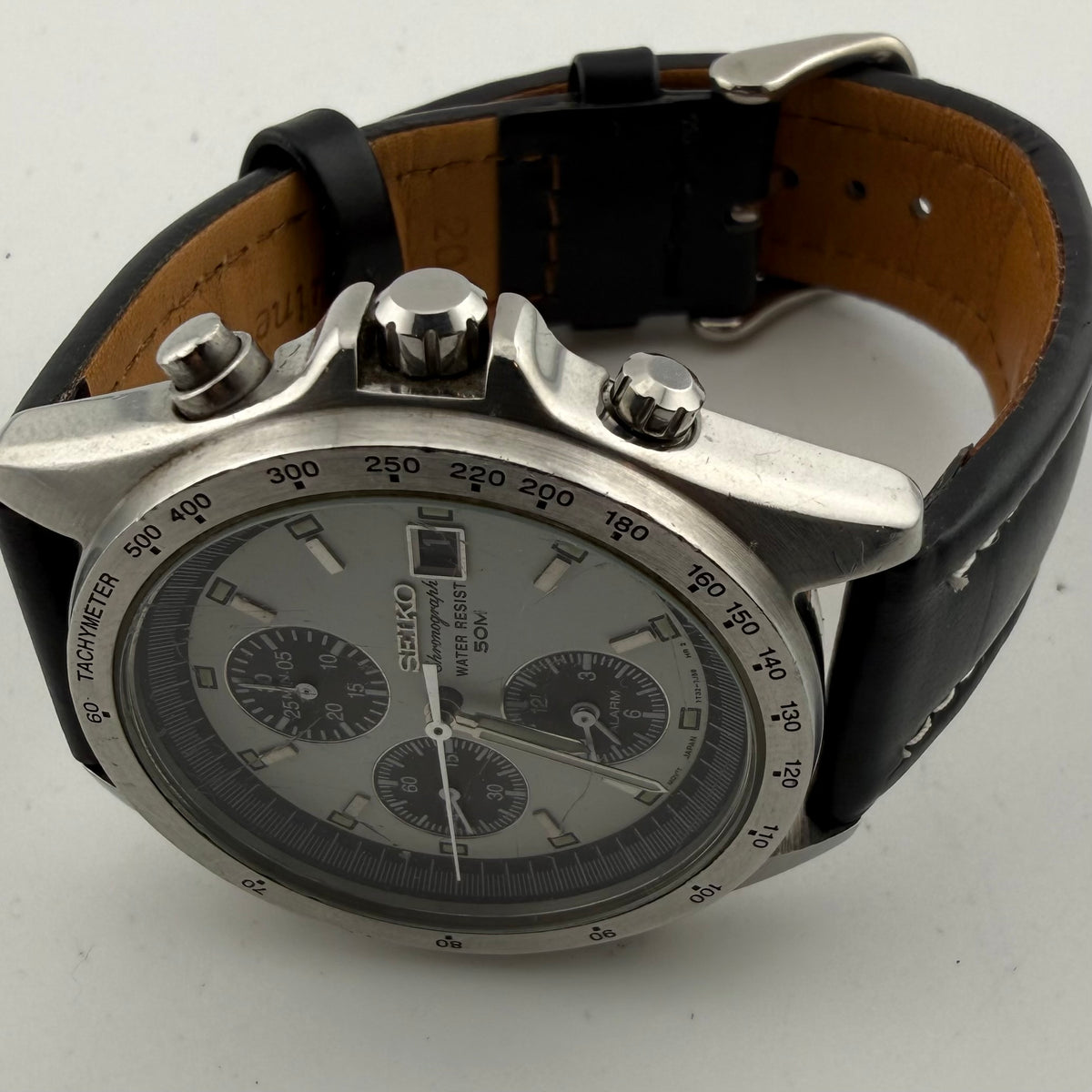 Seiko 7T32-7E80 Panda Dial Alarm Chronograph Vintage 1998 43mm Boxed(Fully Tested and Working)- £130.00