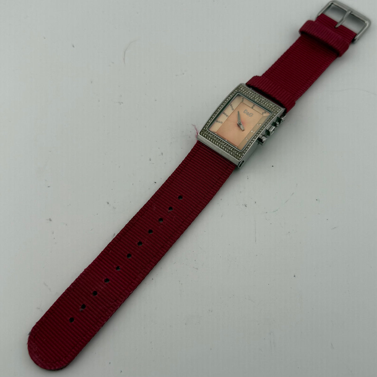 D&G Dolce & Gabbana Time Ladies Crystal Set Pink Watch Fully Tested and Working- £25.00