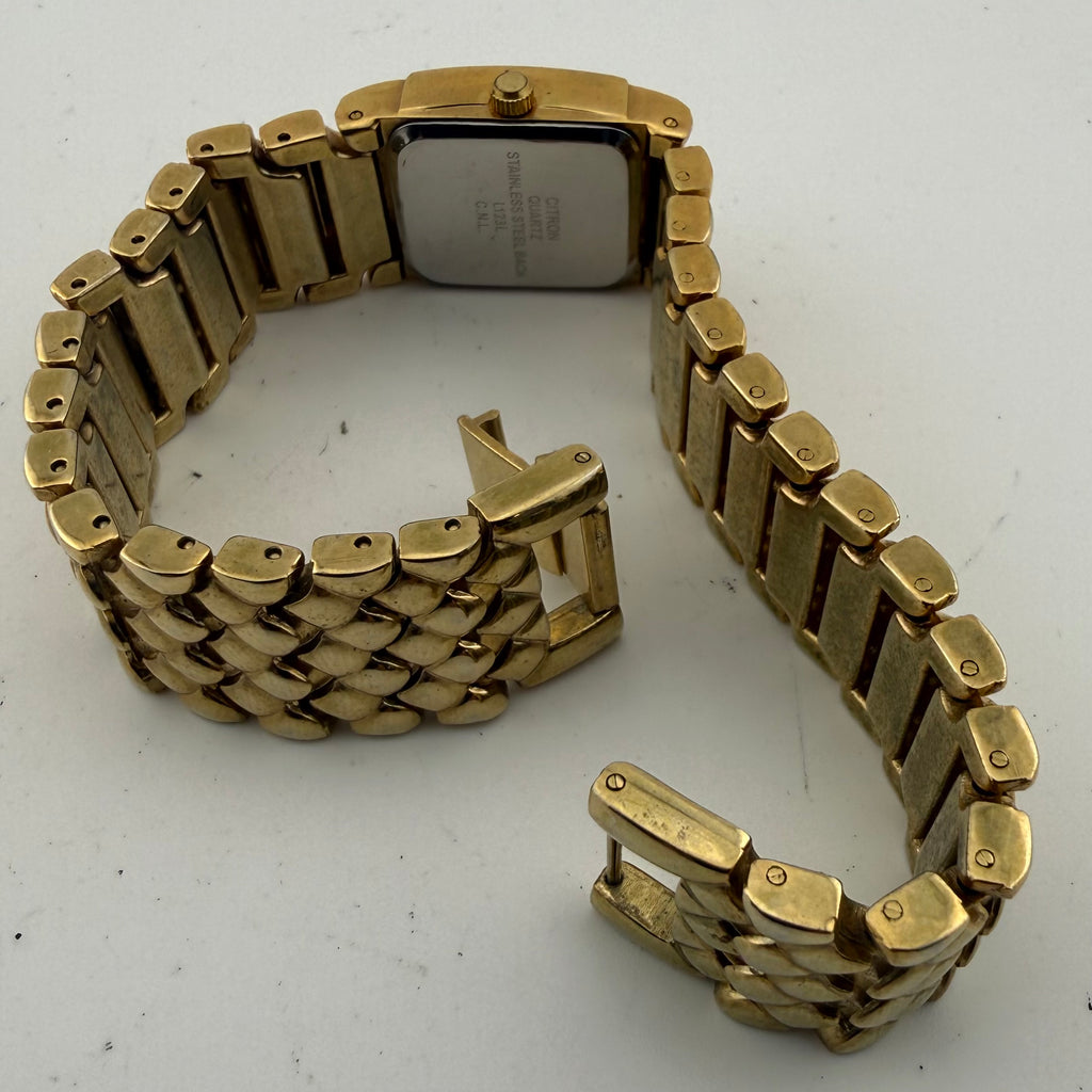 Citron L123L Ladies Gold Tone Quartz Watch Crystal Set Fully Tested and Working- £12.000