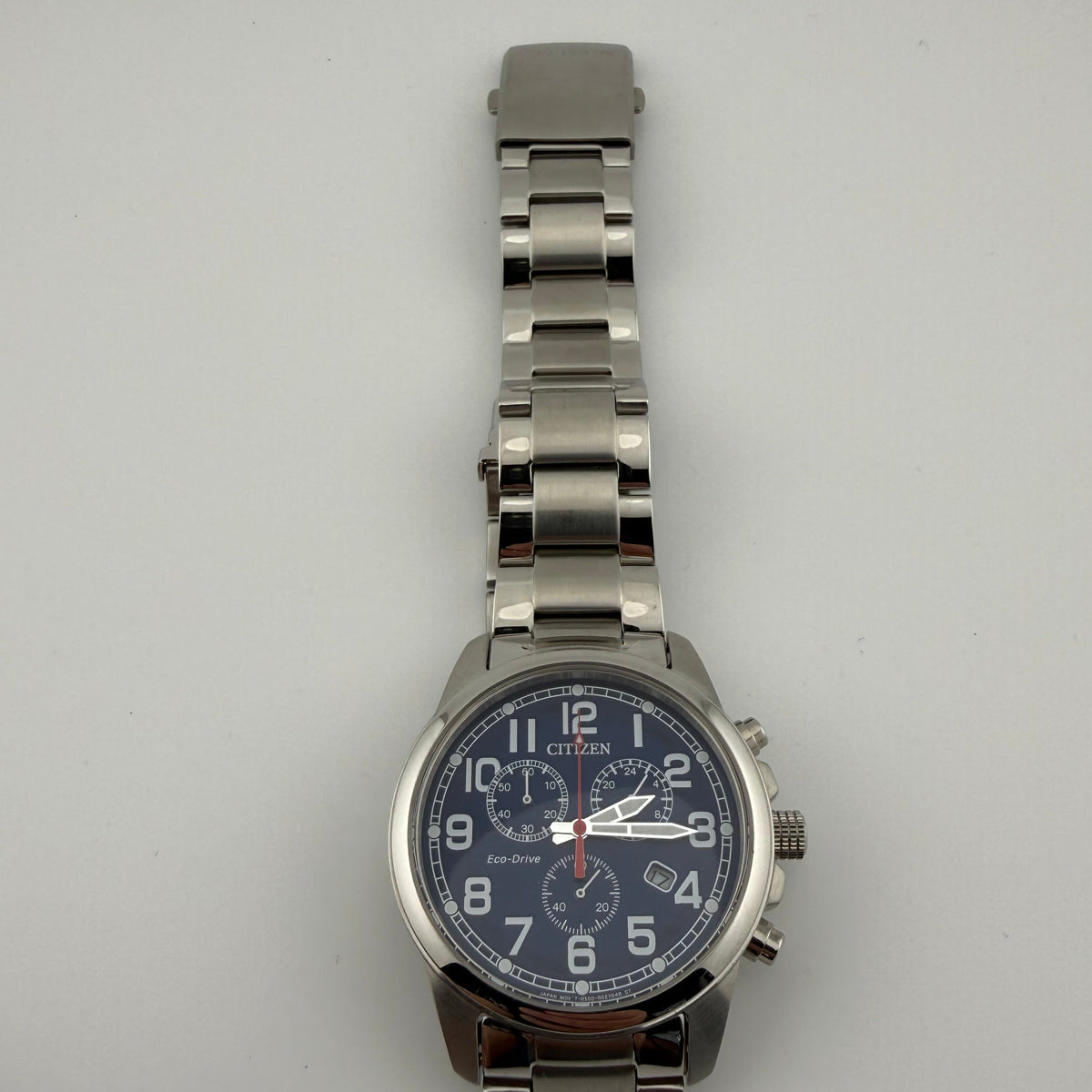 Citizen Eco-Drive H500 Chronograph Blue Dial Stainless Steel 44mm Boxed (Fully Tested and working)- £130.00