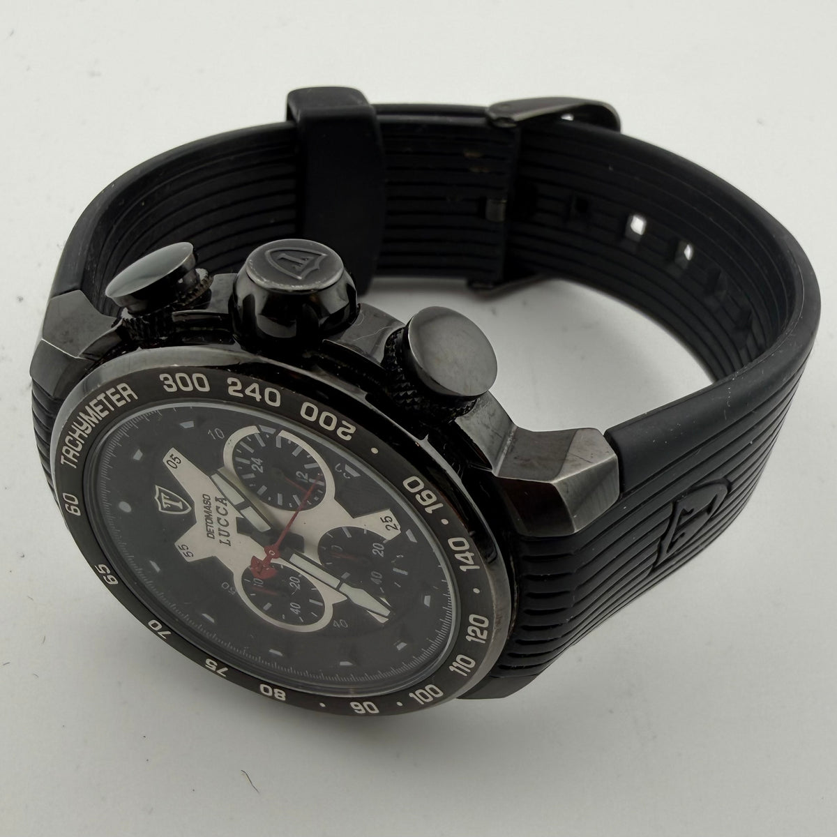 Detomaso Lucca DT1017-A Mens Chronograph Tachymeter Black Watch Fully Tested and Working- £70.00