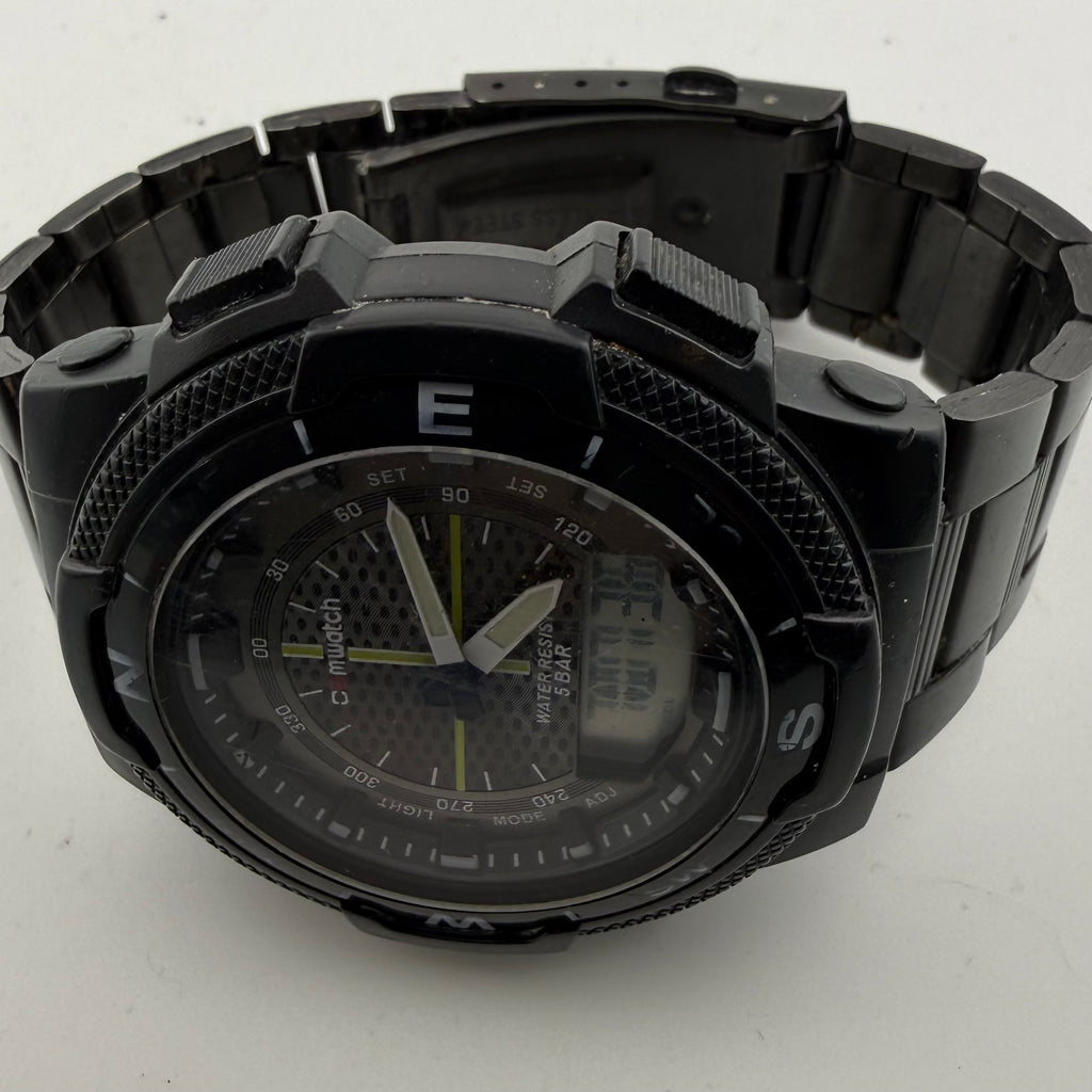 ComWatch 1939G Black Ana-Digi Sports Watch 48mm