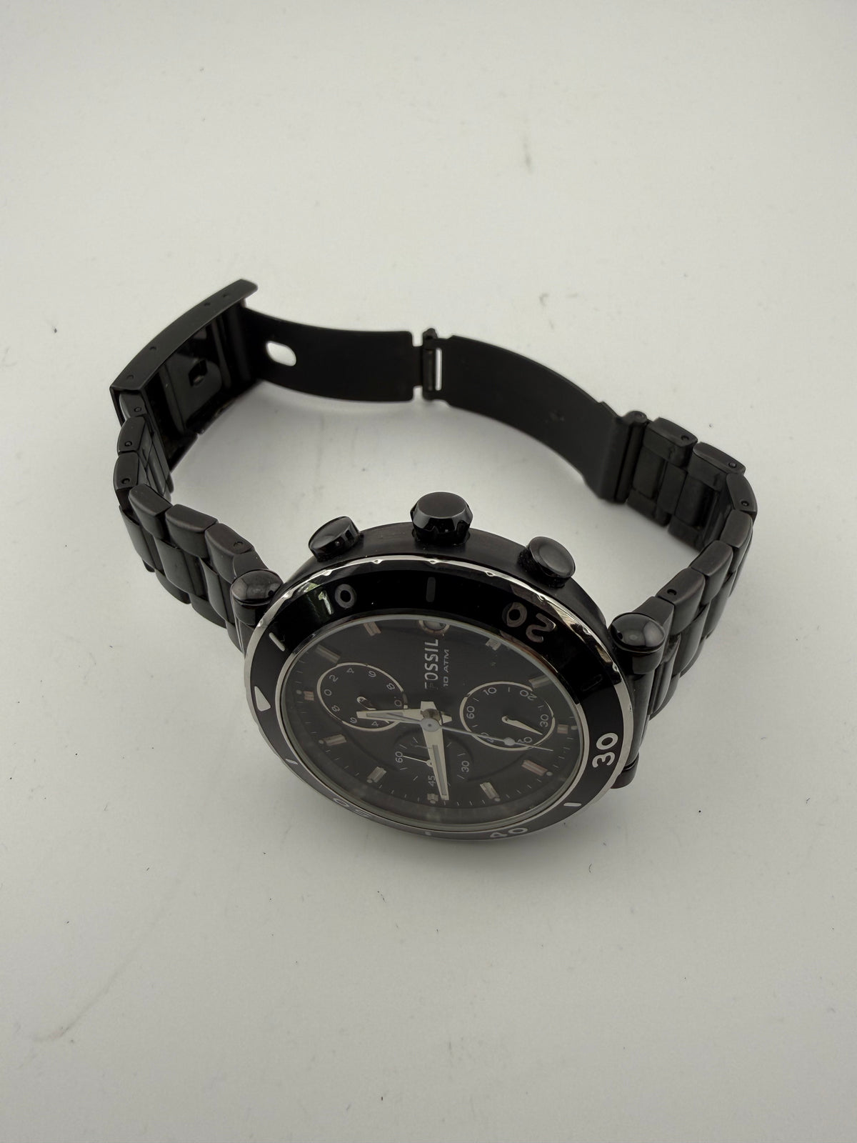 Fossil CH-2579 Black Chronograph 10 ATM Men’s Watch 43mm (Fully Tested and Working)- £25.00