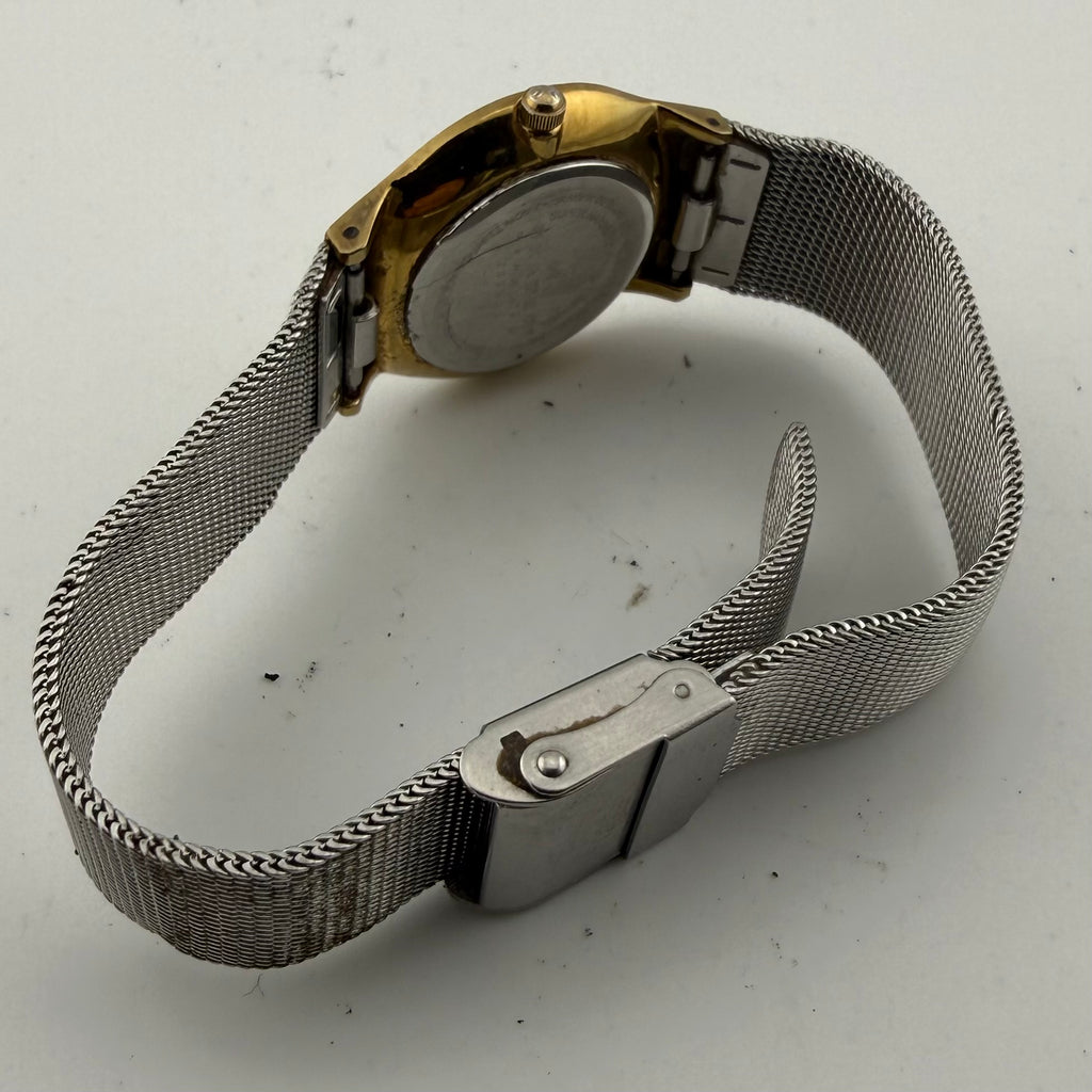 Skagen Denmark Vintage Style Two Tone Quartz Mesh Bracelet Watch Fully Tested and - £20.00