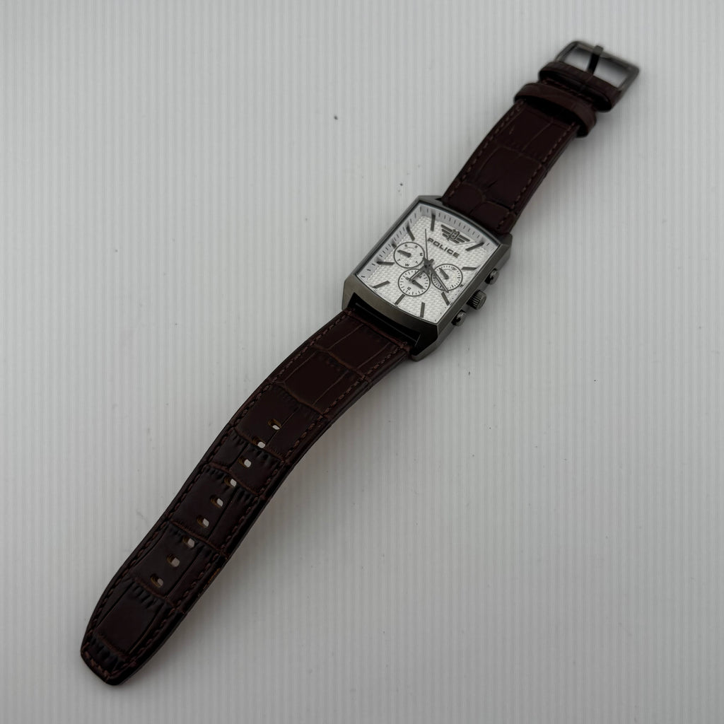 Police Saleve JF22048 Gents Rectangular Multifunction Quartz Watch 37mm (Fully Tested and Working)- £45.00