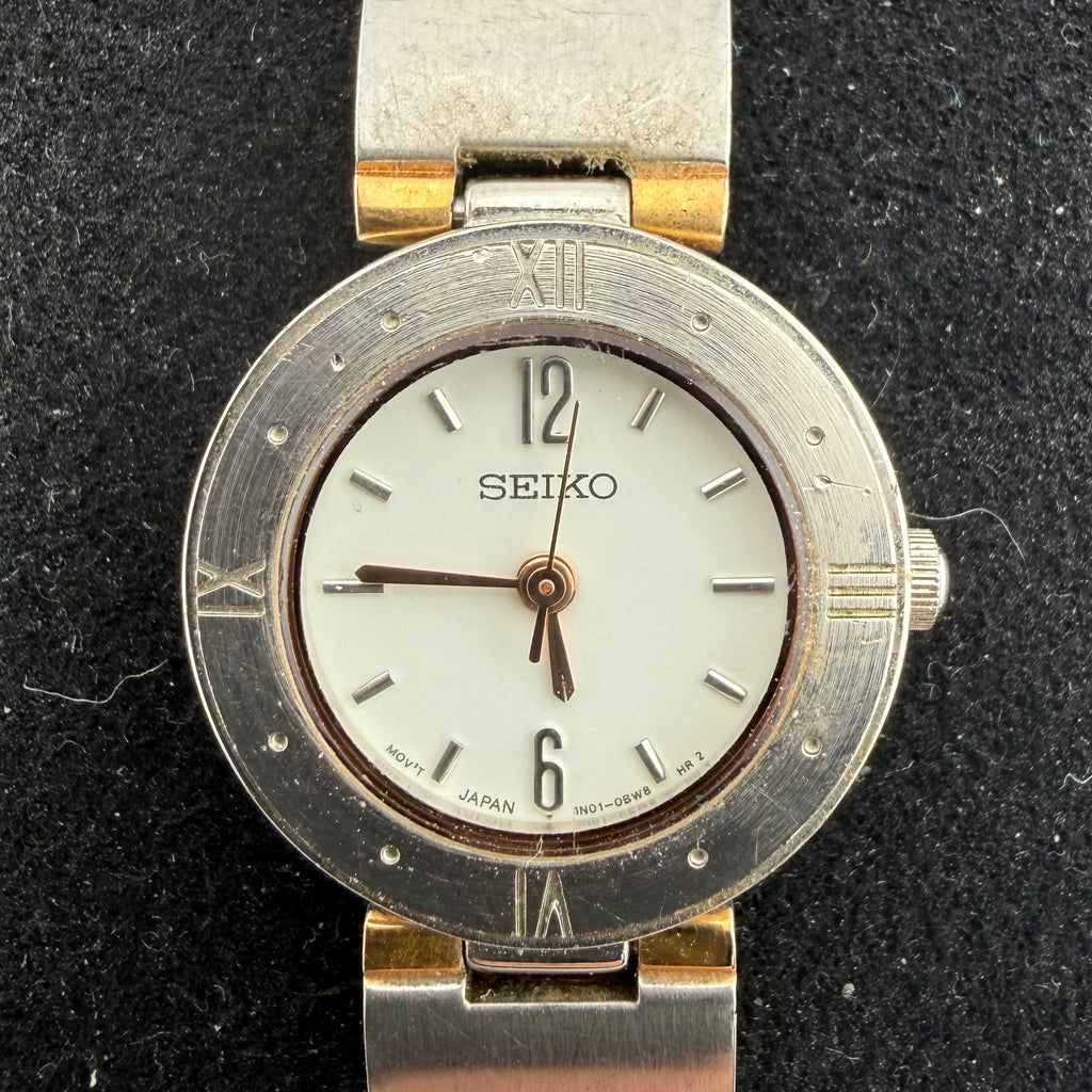 SEIKO Ladies 1N01-0AV0 Two Tone Quartz Watch (Fully Tested and Working)- £45.00