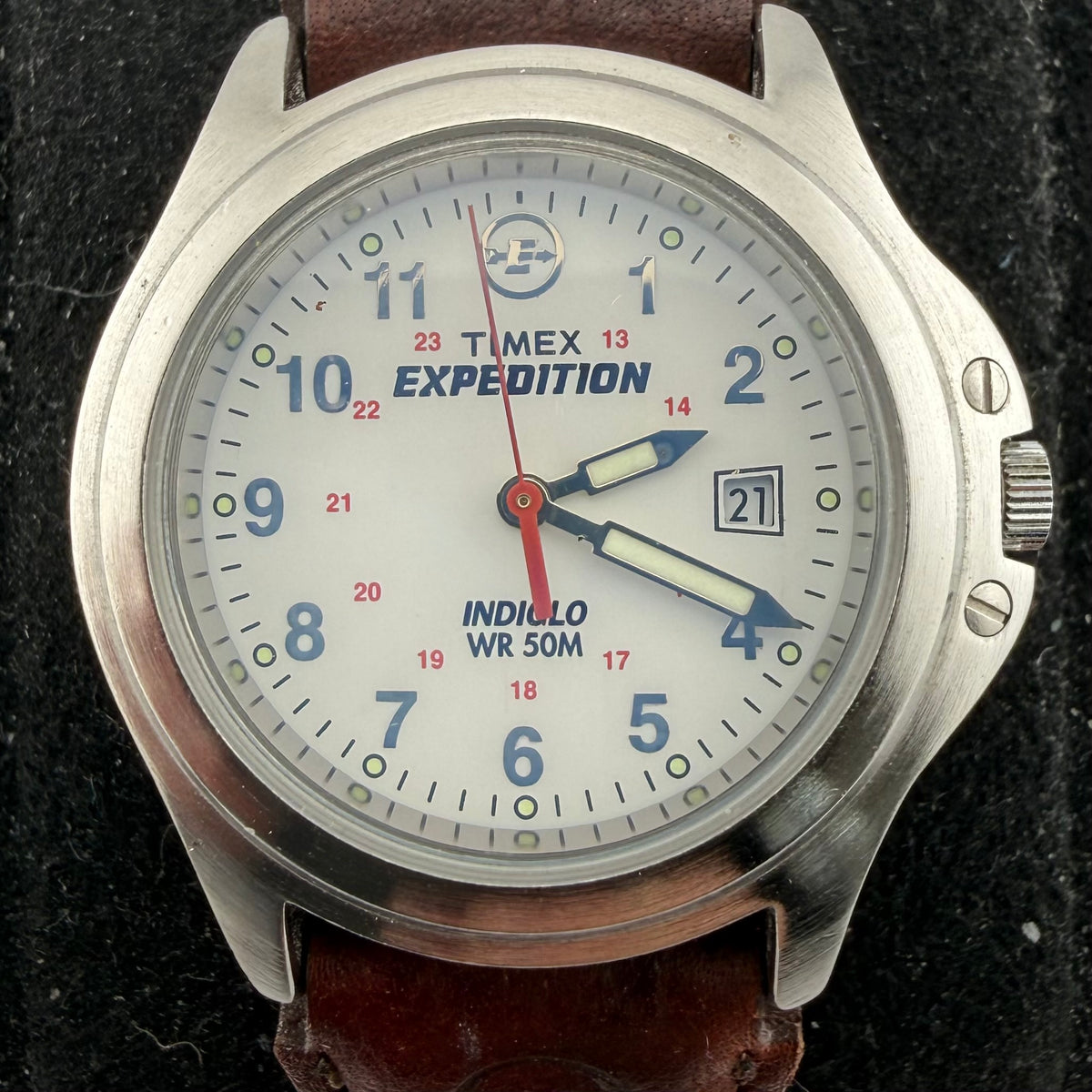 Timex Expedition Indiglo Gents Date Leather Strap Field Watch Fully Tested and Working- £20.00