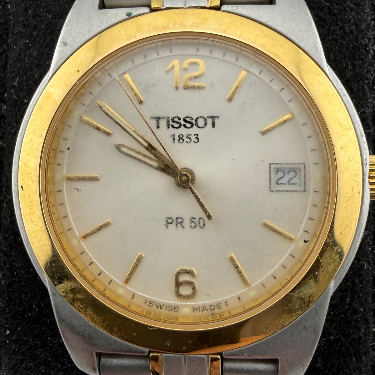 Tissot PR 50 J376/476K Two Tone Swiss Quartz Sapphire Gents Watch Fully Tested and Working- £120.00