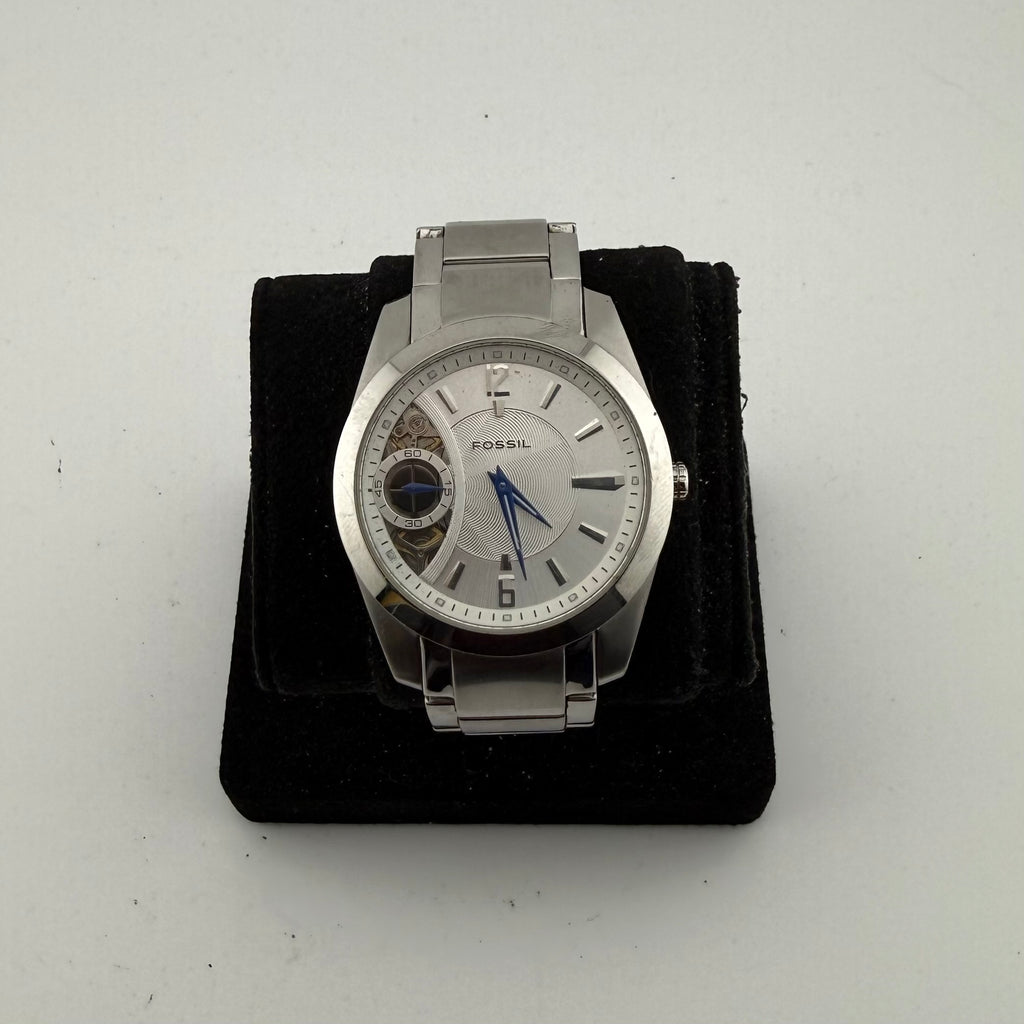 Fossil Twist Hybrid Automatic Quartz Stainless Steel Skeleton Watch – Presentation Tin- £80.00