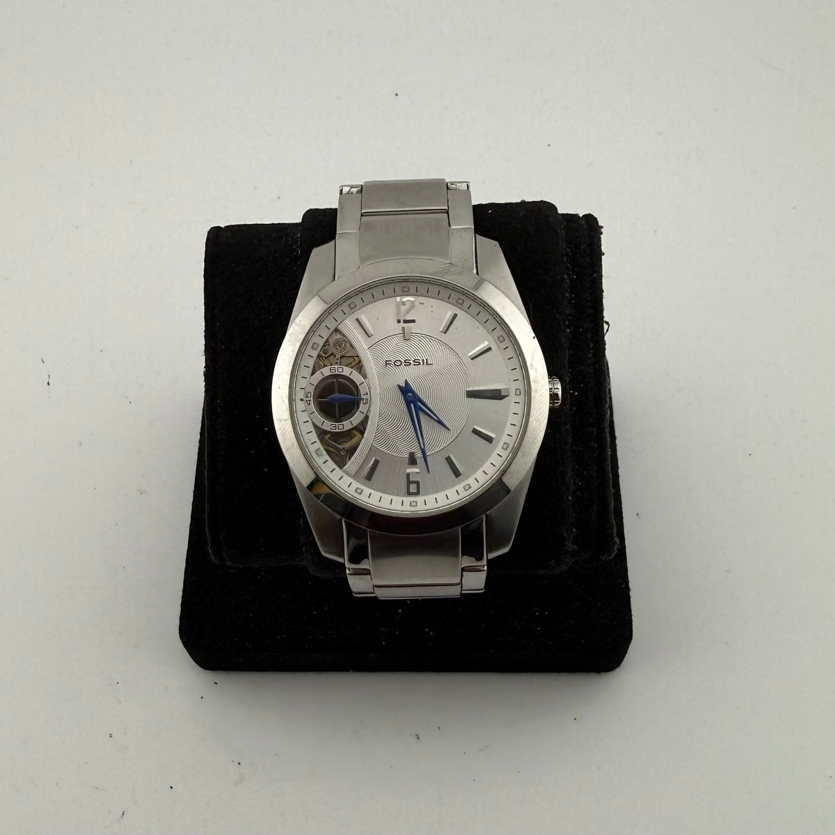 Fossil Twist Hybrid Automatic Quartz Stainless Steel Skeleton Watch – Presentation Tin- £80.00