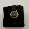 SKC Ladies Gold Tone Quartz Watch Black Dial Stone Set Fully Tested and Working- £10.00