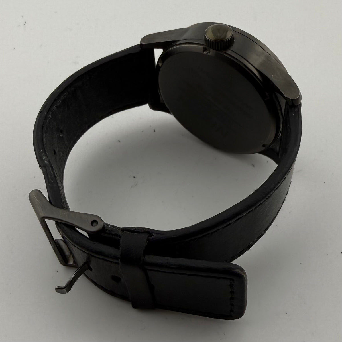 Nixon The Sentry Leather All Black Day Date Quartz Men’s Watch 45mm- £40.00