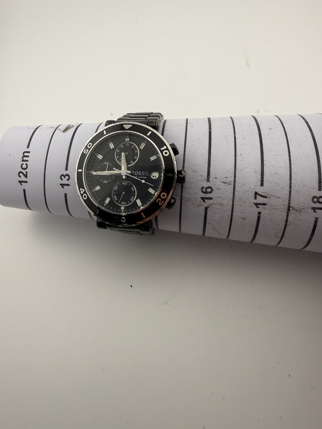 Fossil CH-2579 Black Chronograph 10 ATM Men’s Watch 43mm (Fully Tested and Working)- £25.00