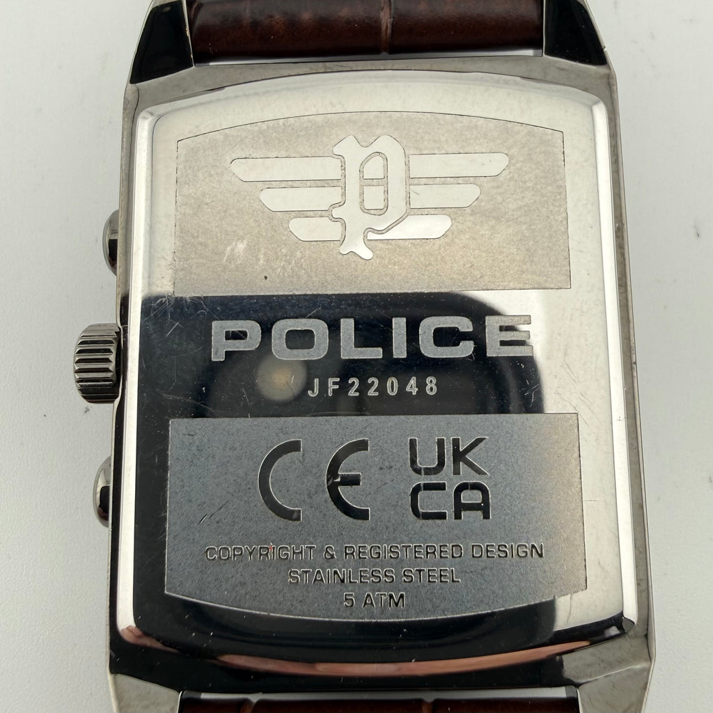 Police Saleve JF22048 Gents Rectangular Multifunction Quartz Watch 37mm (Fully Tested and Working)- £45.00