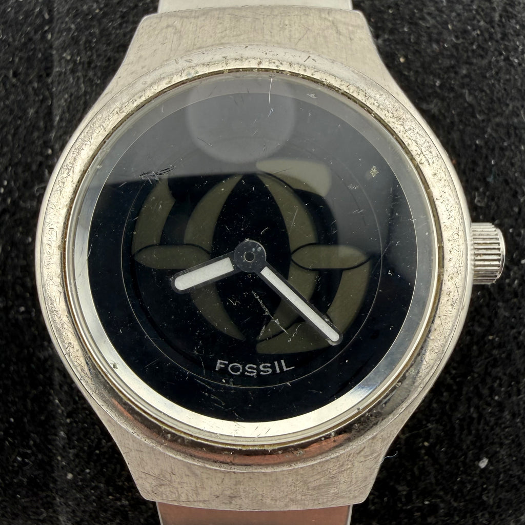 Fossil Ladies Black Dial Stainless Steel Quartz Bracelet Watch Fully Tested and Working- £28.00