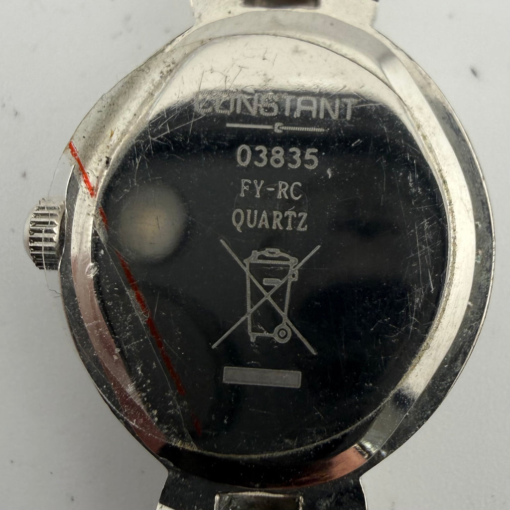 Constant Ladies Silver Tone Black Dial Quartz Bracelet Watch Fully Tested and  Working- £15.00