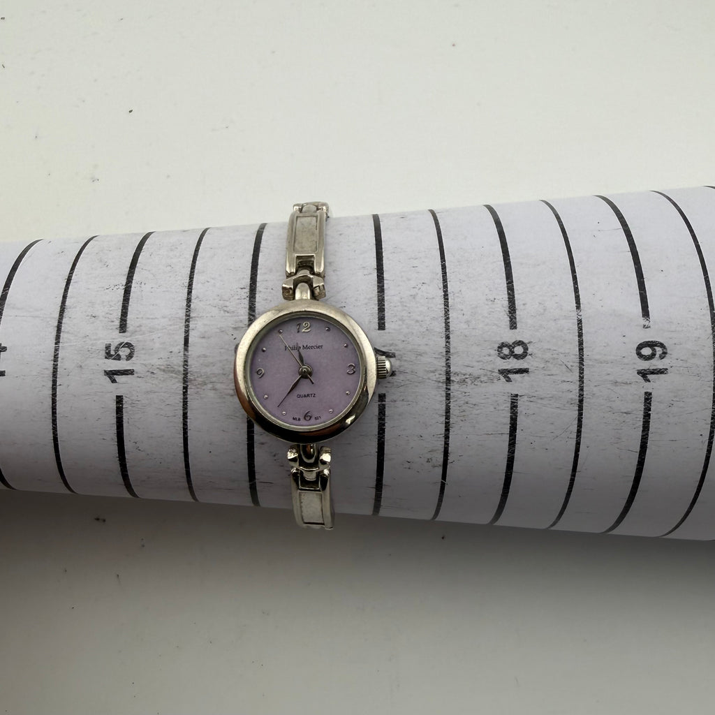 Philip Mercier CY-373X-CNL Ladies Purple Dial Quartz Bracelet Watch Fully Tested and Working- £15.00