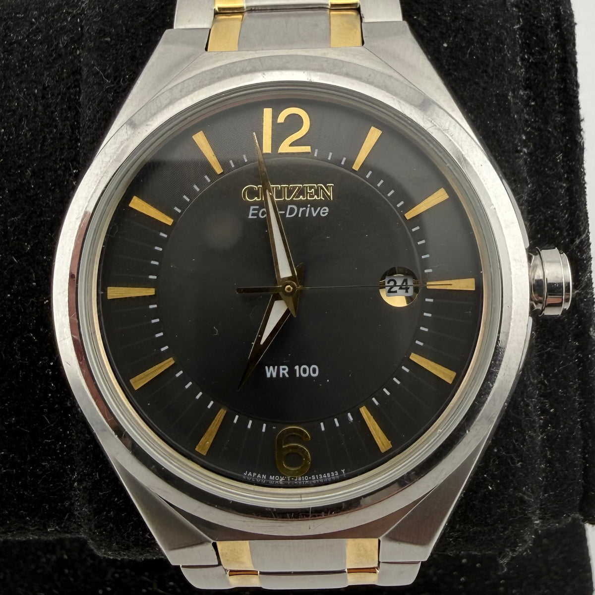 Citizen Eco-Drive J810-S094534 Two-Tone Black Dial 100M Watch – Full Set with Original 2016 Receipt- £130.00