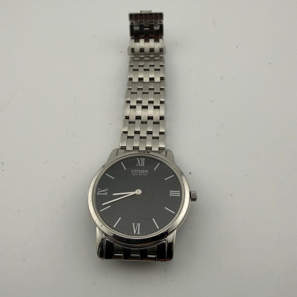 Citizen Eco-Drive Black Dial Ultra Slim Stainless Steel Gents Dress Watch 39mm Boxed (Fully Tested and Working)- £90.00