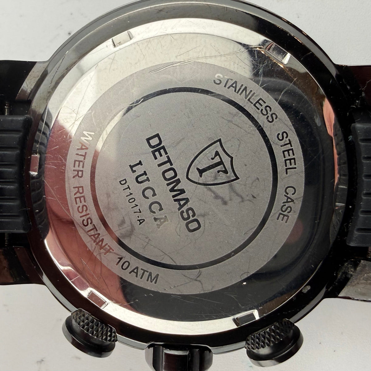 Detomaso Lucca DT1017-A Mens Chronograph Tachymeter Black Watch Fully Tested and Working- £70.00