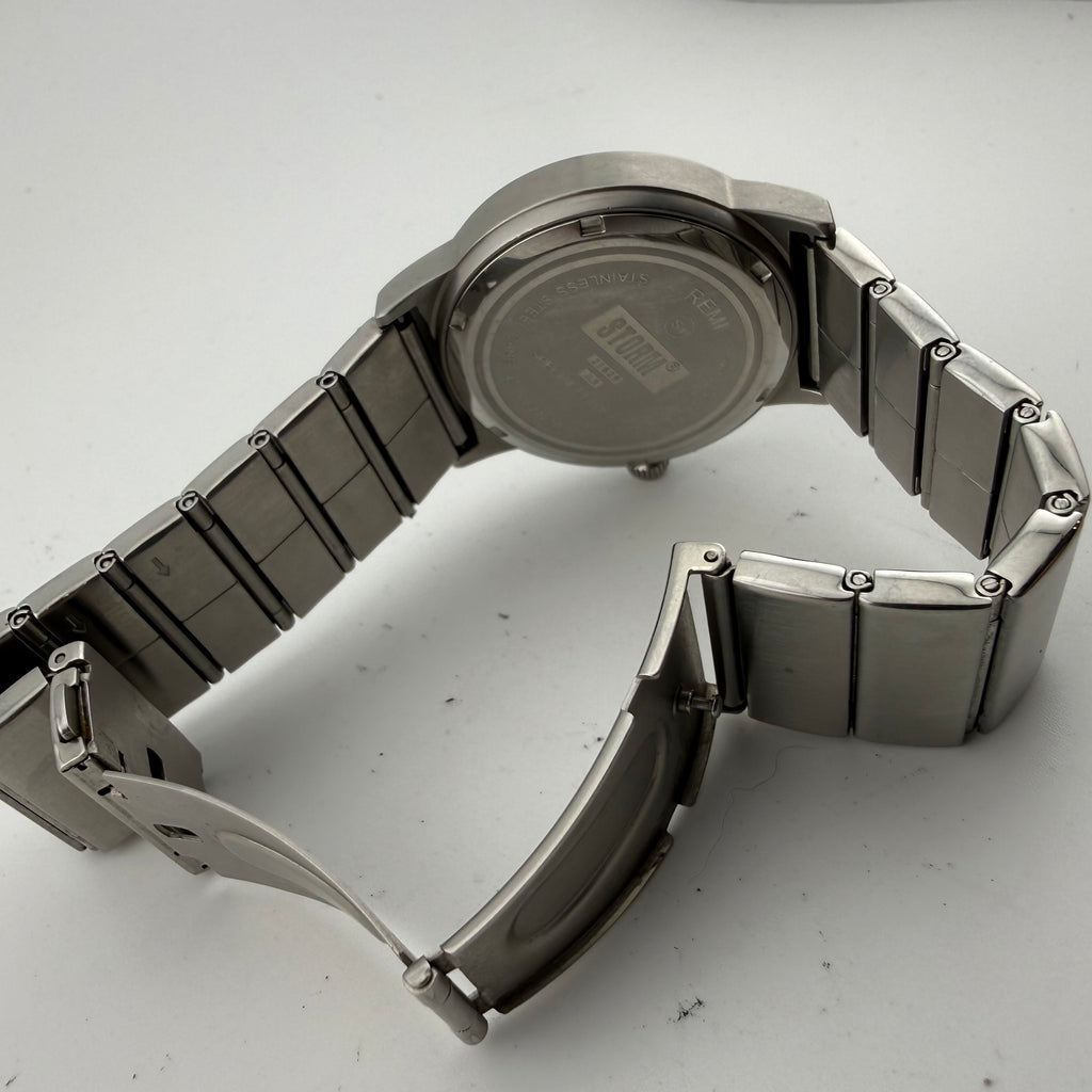 STORM Special Edition Gents Black Dial Unusual Display Steel Watch Fully Tested and Working- £60.00