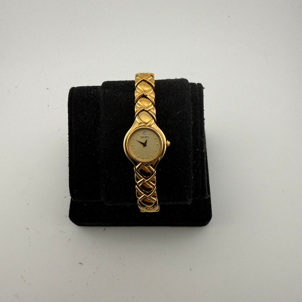 Seiko Ladies Gold Tone Quartz Watch 1N00-0CG8 Bracelet Fully Tested and  Working- £40.00