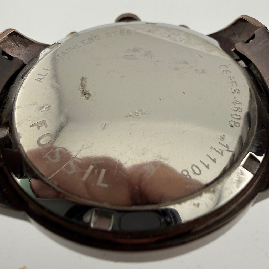 Fossil FS4608 Gents Brown Chronograph Watch Fully Tested and Working- £50.00