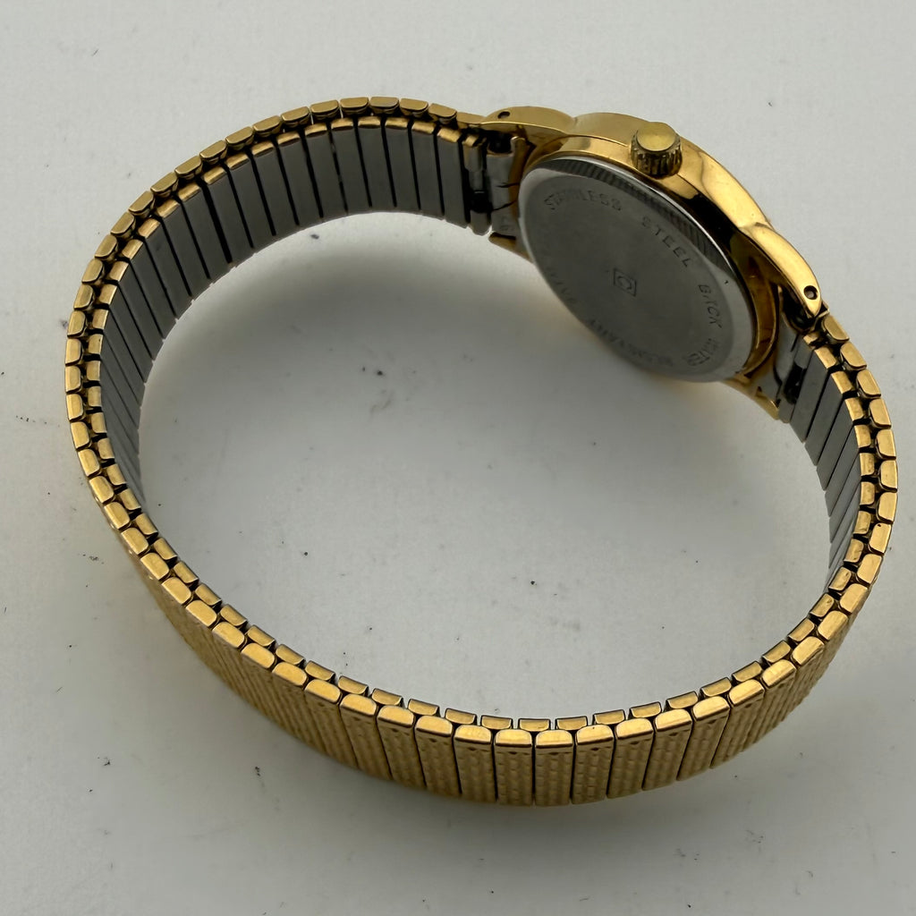 Sekonda 1624 Vintage Style Gold Tone Quartz Date Watch 27mm Stretch Bracelet (Fully Tested and working)- £15.00