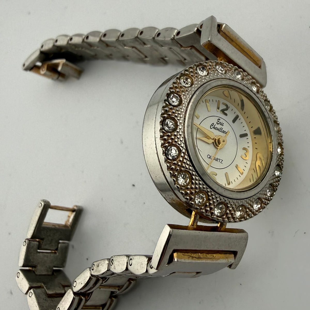 Eric Chevillard Ladies Crystal Set Quartz Bracelet Watch Fully Tested and Working- £18.00