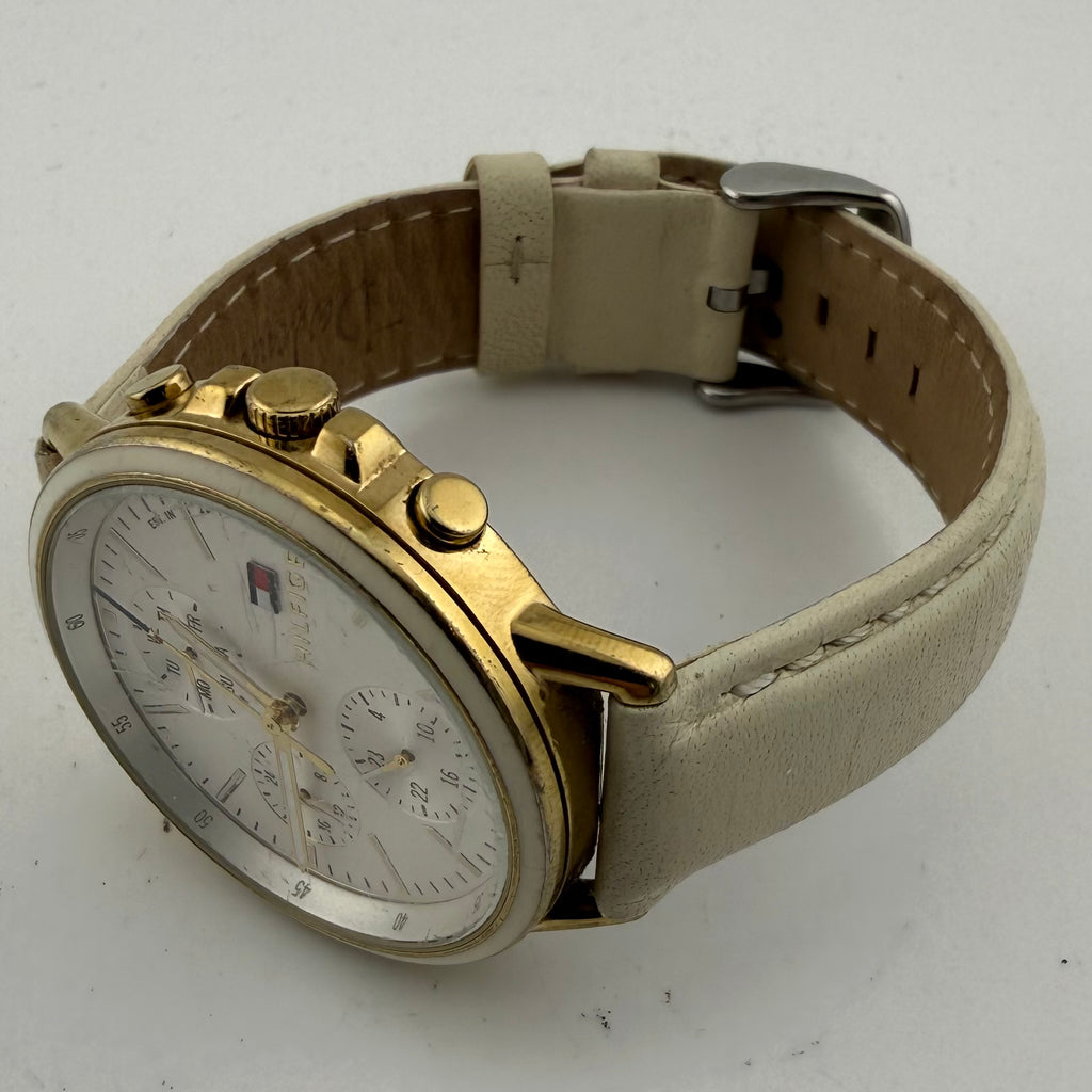Tommy Hilfiger Carly 1781790 Gold Tone Silver Dial Multifunction Watch- £30.00