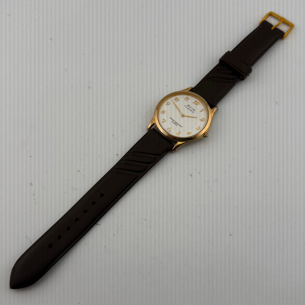 Avia Classic Mens Gold Tone Quartz Watch Fully Tested and Working- £30.00