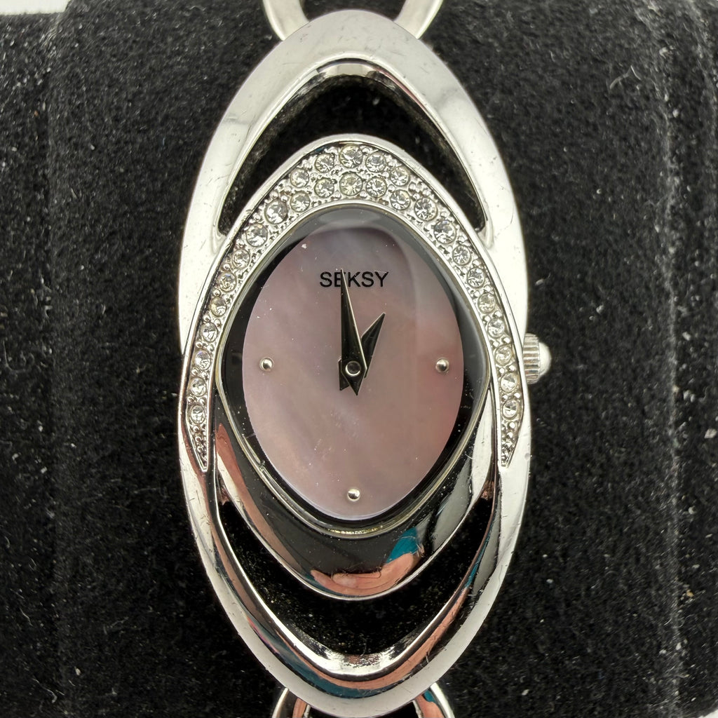 Seksy by Sekonda B4281 Ladies Crystal Set Pink Dial Bracelet Watch Fully Tested and Working- £10.00