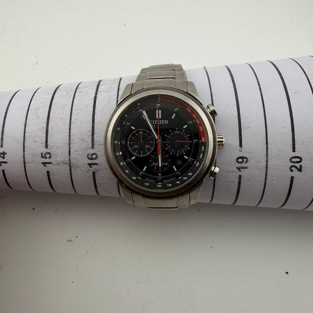 Citizen Eco-Drive B620-S078298 Chronograph Black Dial 47mm Boxed (Fully Tested and working)- £100.00