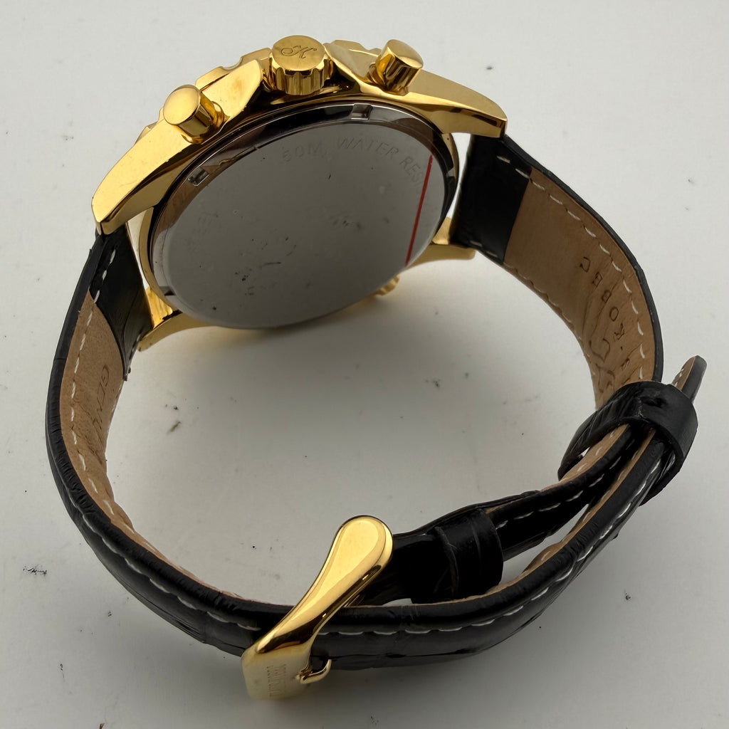 Klaus Kobec WB135517 Gold Tone Quartz Chronograph Black Dial 50mm Watch (Fully Tested and working)- £55.00