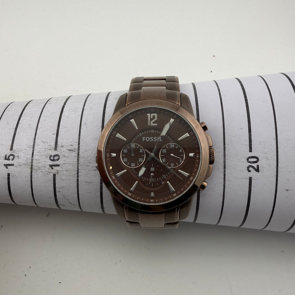 Fossil FS4608 Gents Brown Chronograph Watch Fully Tested and Working- £50.00