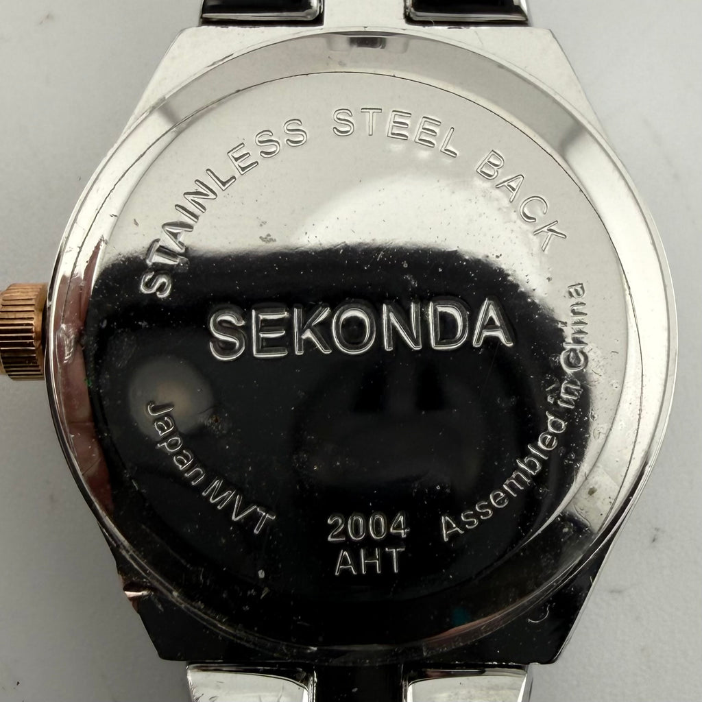 Sekonda 2004 AHT Ladies Crystal Set Silver Tone Quartz Watch Fully Tested and Working- £15.00