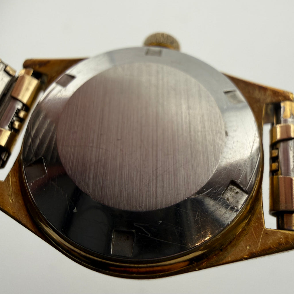 Vintage Tissot Swiss Mechanical Gold Tone Date Watch Fully Working