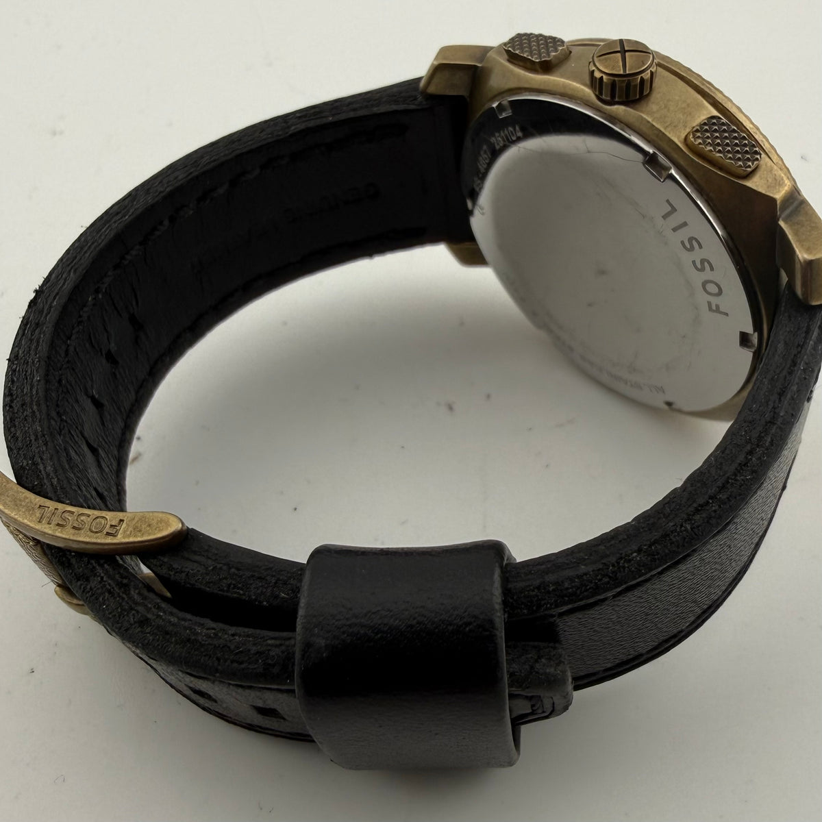 Fossil FS-4667 Mens Black Gold Tone Multifunction Watch Fully Tested and Working- £35.00