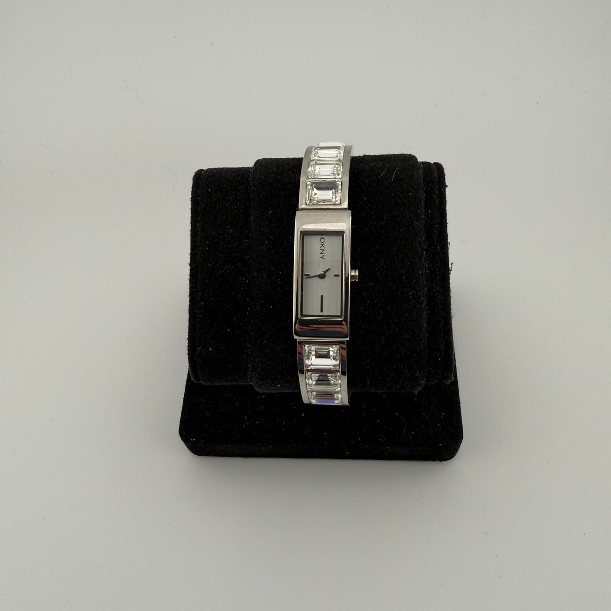 DKNY Ladies Crystal Bracelet Watch Silver Dial 15mm (Fully Tested and working)- £5.00