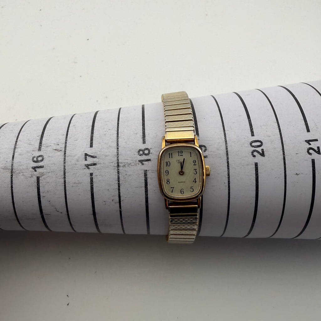 Vintage Timex T65 Ladies Gold Tone Quartz Watch Expansion Bracelet Fully Tested and Working- £10.00