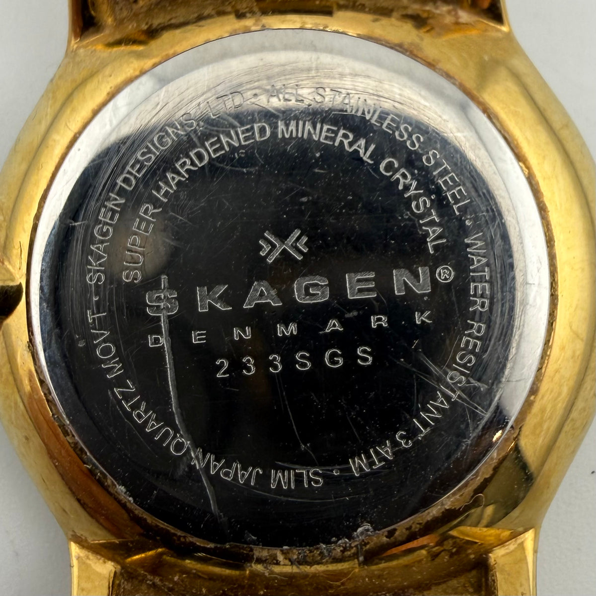 Skagen Denmark Vintage Style Two Tone Quartz Mesh Bracelet Watch Fully Tested and - £20.00