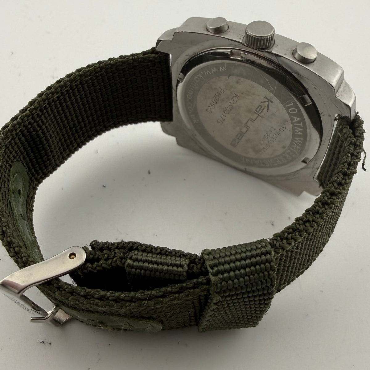 Kahuna K2V-0017G Mens Chronograph 100M Black Dial Canvas Strap Fully Tested and Working- £40.00