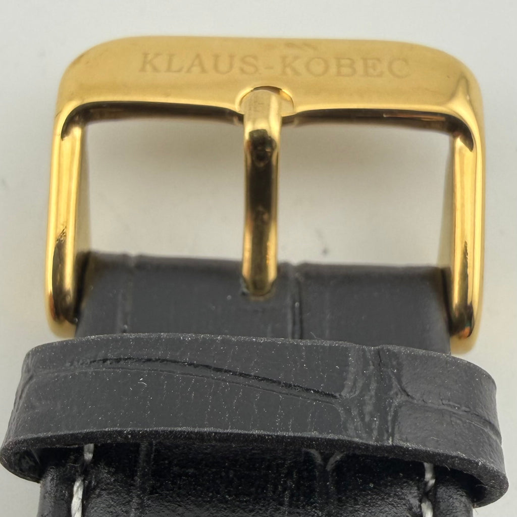 Klaus Kobec WB135517 Gold Tone Quartz Chronograph Black Dial 50mm Watch (Fully Tested and working)- £55.00
