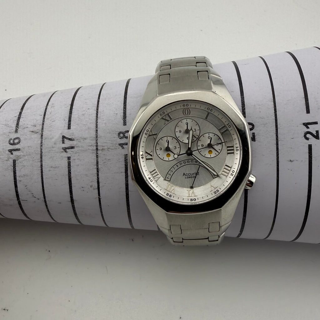 Accurist Greenwich Old Royal Observatory Multi-Function Stainless Steel Watch 40mm- £85.00